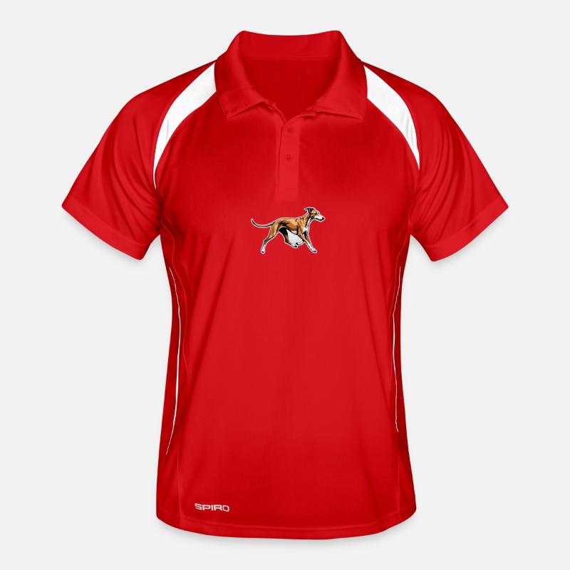 Illustration dynamique de course de lévriers Polo respirant Homme