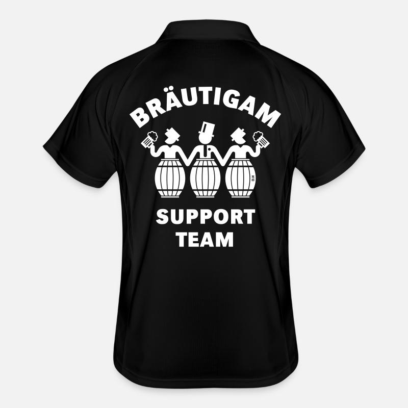 Bräutigam Support Team (JGA / Bierfässer / White) Männer Polo atmungsaktiv