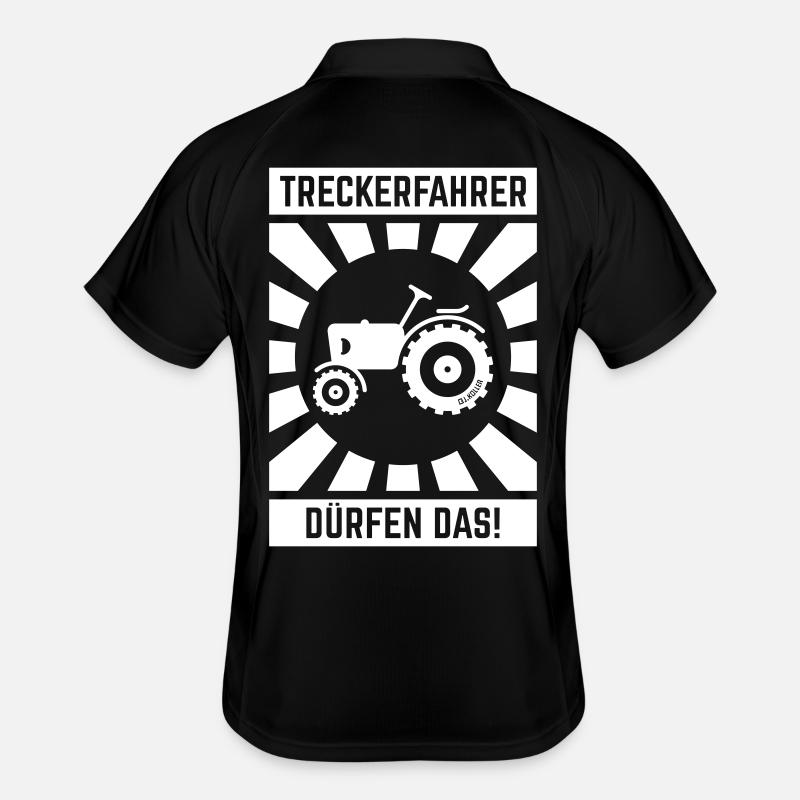 Treckerfahrer Dürfen Das! (Trecker Traktor V6 W) Männer Polo atmungsaktiv