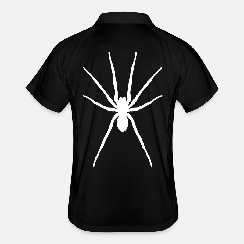 Araignée (Halloween / Gothique / Tatouage / Blanc) Polo respirant Homme
