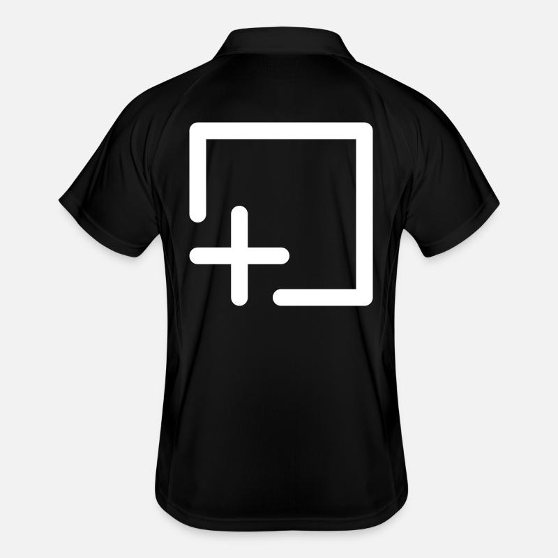 Save Add Computer Icon Shape Abstract Gift Men's Polo breathable