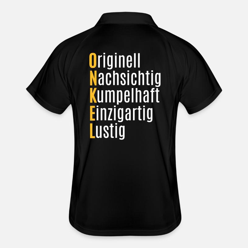 Bester Onkel Geschenk lustige Geschenkidee - Männer Polo atmungsaktiv - Schwarz/Weiß