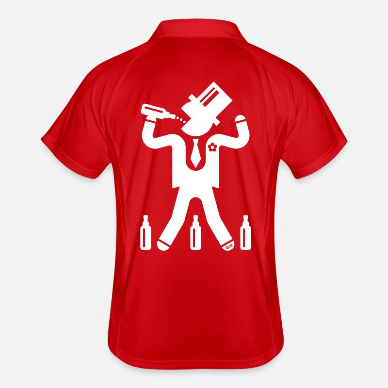 Bräutigam mit 3 Bier (Enterrement de vie de garçon / Enterrement de vie de garçon / L / W) Polo respirant Homme
