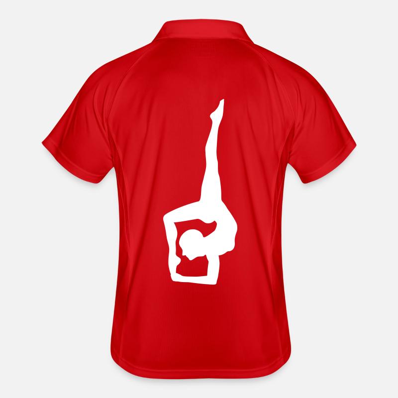 Silhouette de yoga blanche en pose articulée Polo respirant Homme
