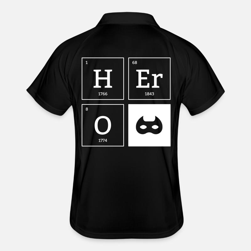 HERO Maske Superheld Elemente Geschenk Männer Polo atmungsaktiv