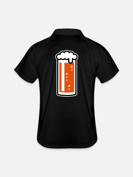 German Altbier Glass (Beer / Ale / 3C) - Men's Polo breathable - black/white - Back