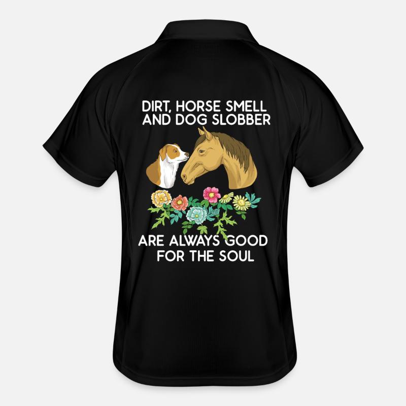 Hund Pferd Hundeliebhaber Geschenk Männer Polo atmungsaktiv