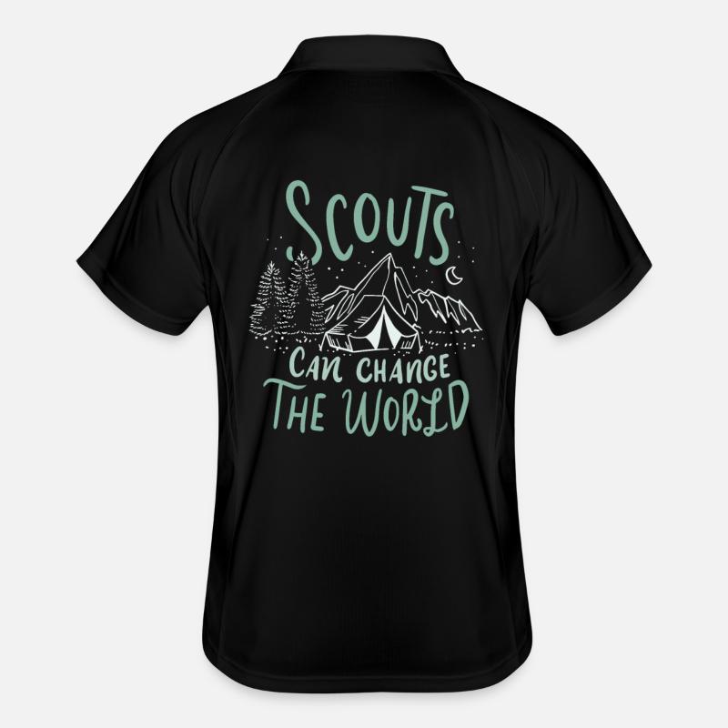 Scout camping tents gift Men's Polo breathable