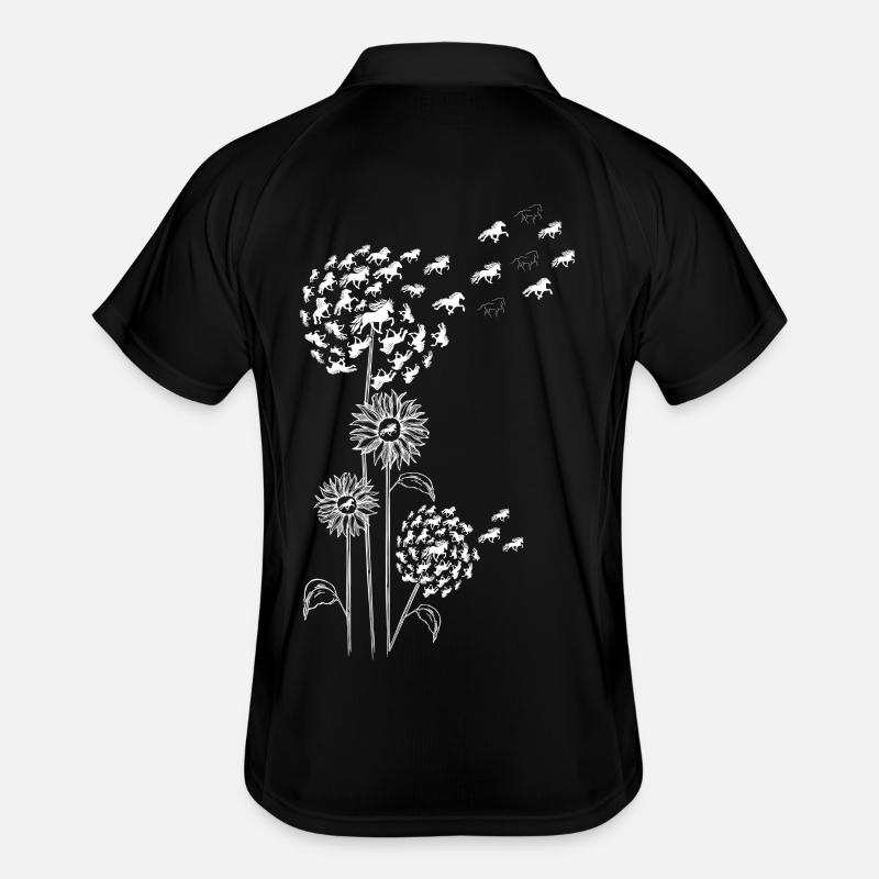 Pissenlit à la fleur et Tölt White Polo respirant Homme