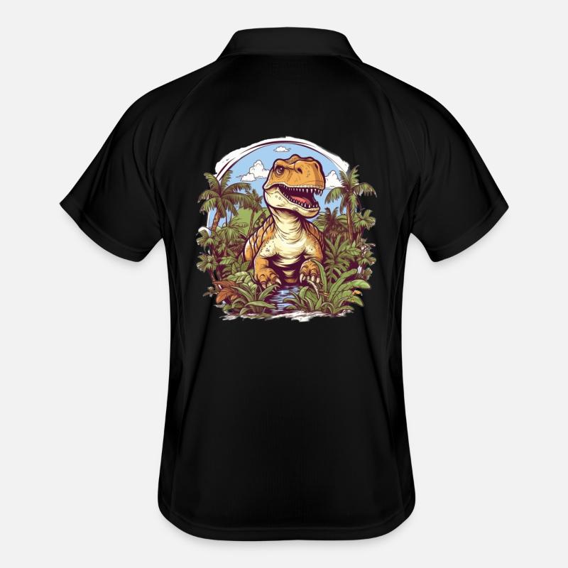 T-Rex Dessin animé Jungle Polo respirant Homme