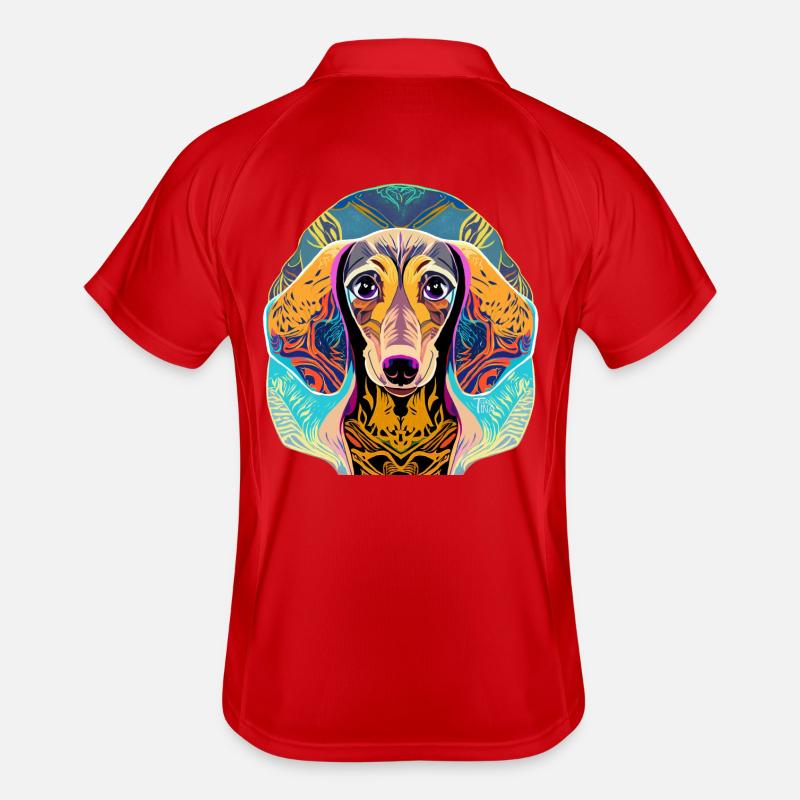 Dackel Männer Polo atmungsaktiv