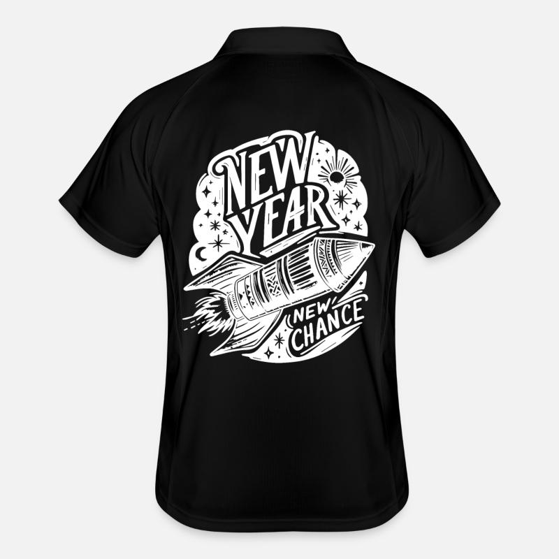 New Year Rocket New Year's Eve New Beginning New Chance Men's Polo breathable