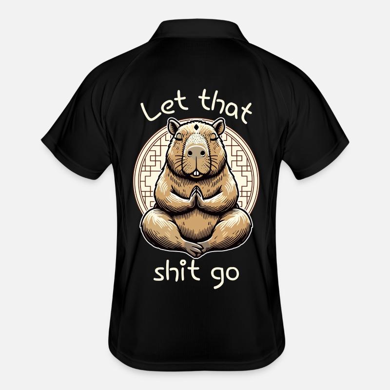 Lâchez cette merde – Méditer Capybara Polo respirant Homme