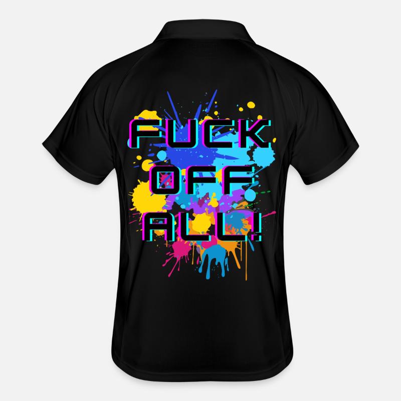 Texte expressif avec une explosion de couleurs Polo respirant Homme