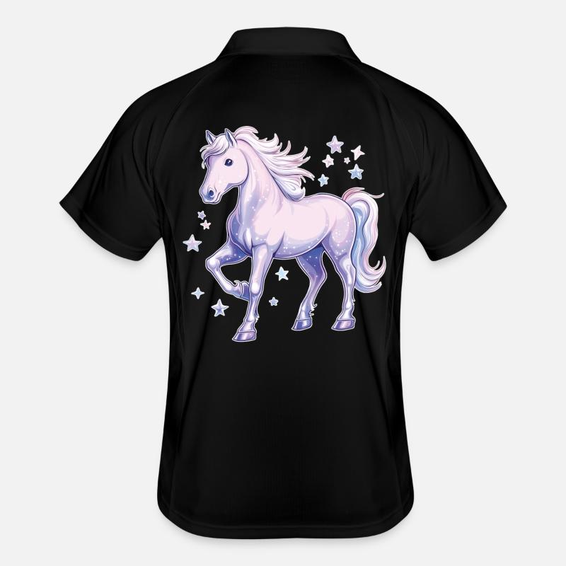 Cheval avec des étoiles Polo respirant Homme