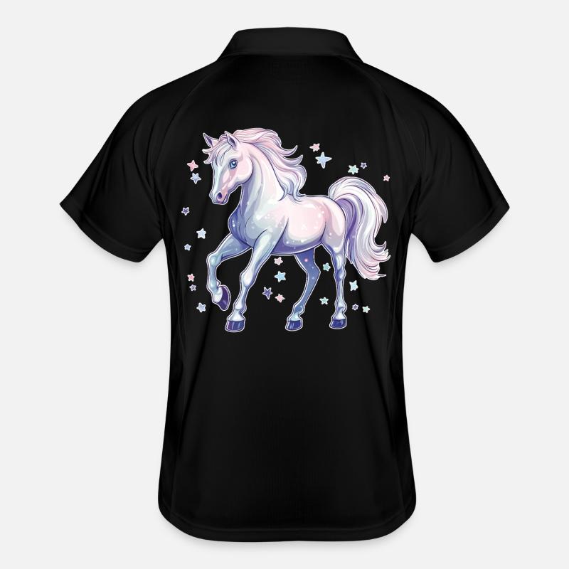 Cheval avec des étoiles Polo respirant Homme