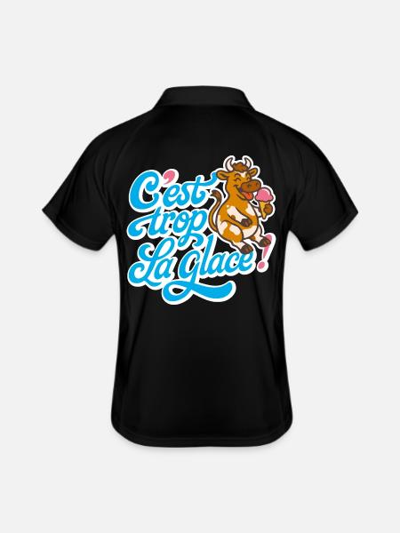 C'est trop la glace ! - Polo respirant Homme - noir/blanc - Dos