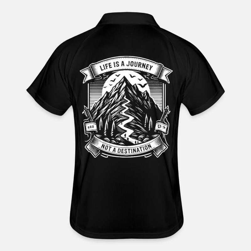 Life is a journey not a destination Design Men's Polo breathable
