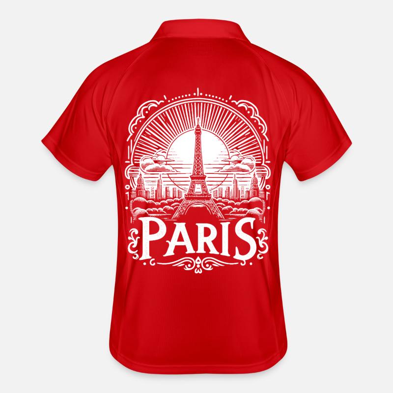 Paris Shirt Design mit Eiffelturm - la tour eiffel Männer Polo atmungsaktiv