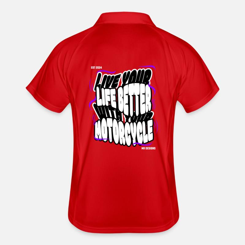 Motorcycle x MR DESIGNS Men's Polo breathable