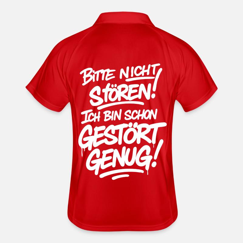 Bitte nicht stören ich bin schon gestört genug  Männer Polo atmungsaktiv