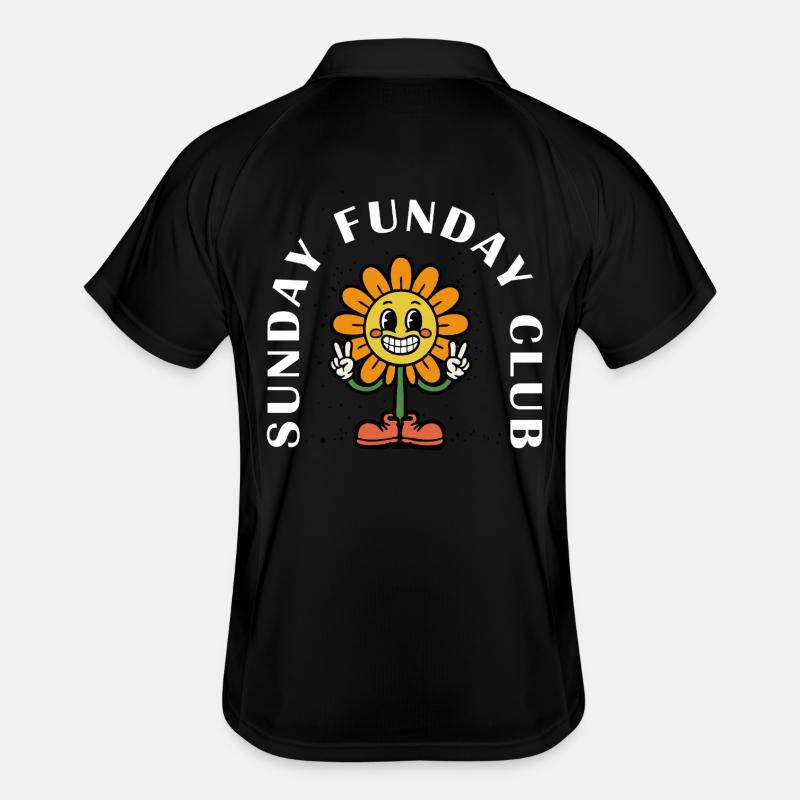 Sunday Funday Club – Retro Comic Männer Polo atmungsaktiv