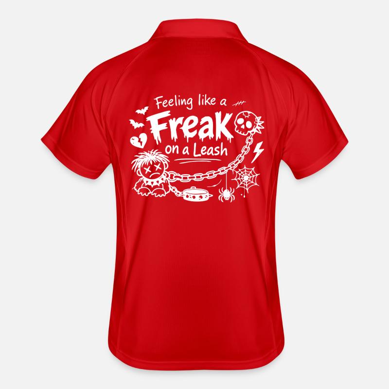 Feeling Like A Freak On A Leash Statement Men's Polo breathable