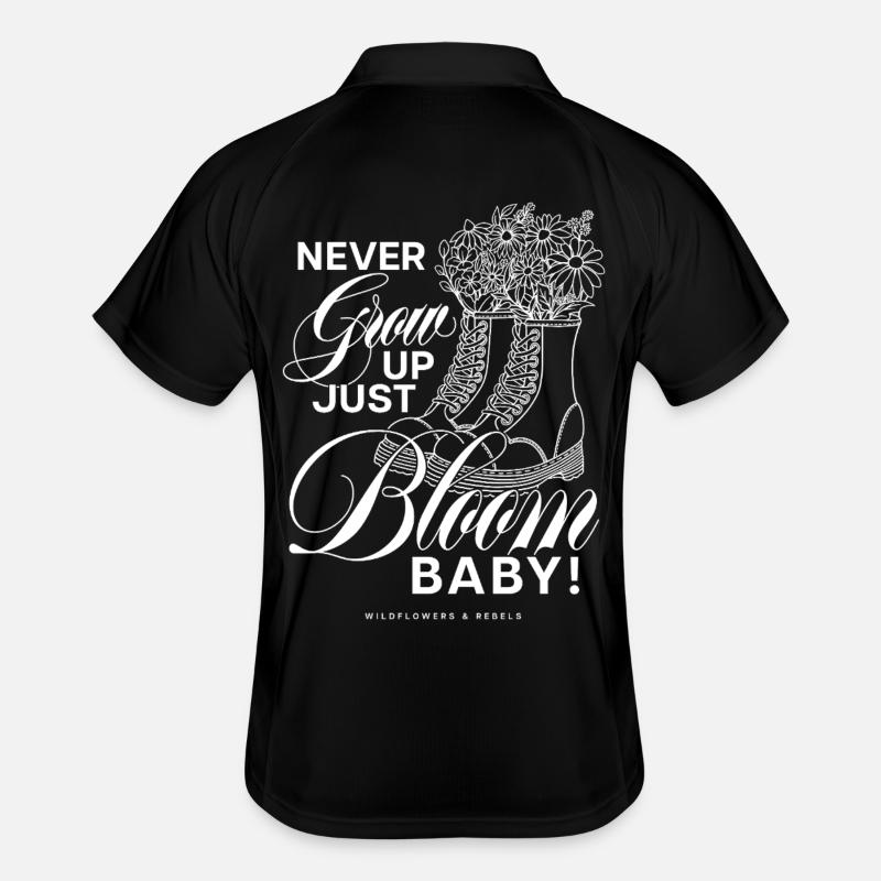 Bloom Boots Never Grow Up Männer Polo atmungsaktiv