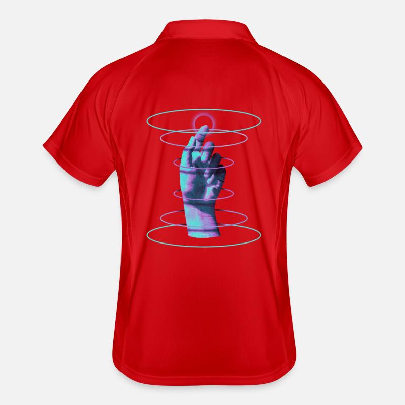 Techno Main Hypnotique Rave DJ - Musique Techno Polo respirant Homme