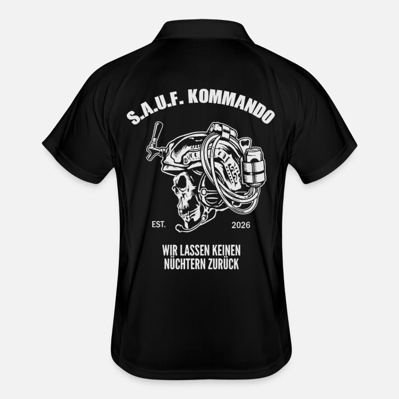 Sauf Kommando | Tactical Beer Skull Männer Polo atmungsaktiv