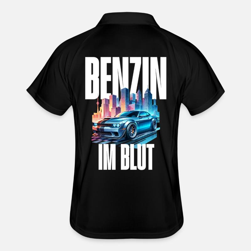 Benzin im Blut Neon Männer Polo atmungsaktiv