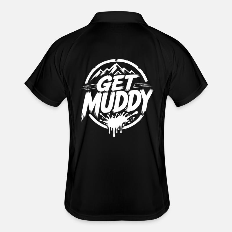 Get Muddy - Logo blanc Polo respirant Homme