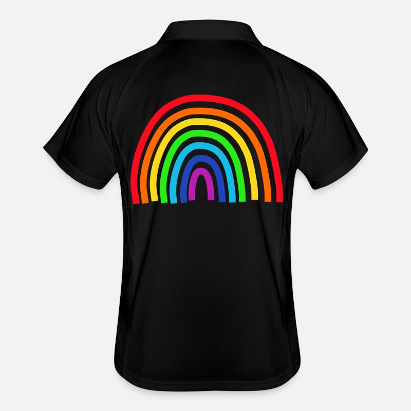 Arc-en-ciel coloré Polo respirant Homme