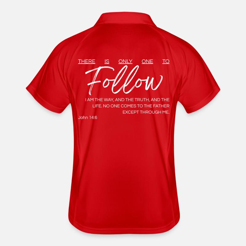 There Is Only One to Follow - John 14:6 Men's Polo breathable