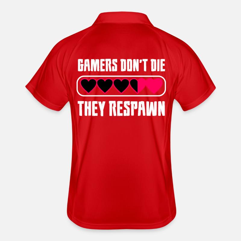 Gamer Herz Botschaft Männer Polo atmungsaktiv