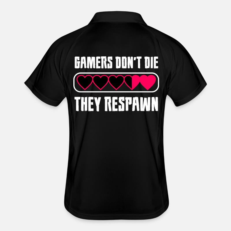 Gamer Herz Botschaft Männer Polo atmungsaktiv