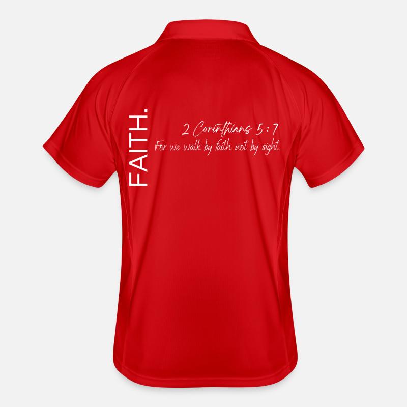 Foi - 2 Corinthiens 5:7 Conception chrétienne Polo respirant Homme
