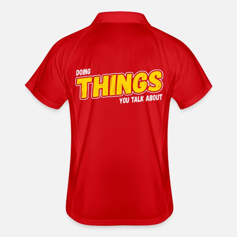 Doing Things You Talk About Men's Polo breathable