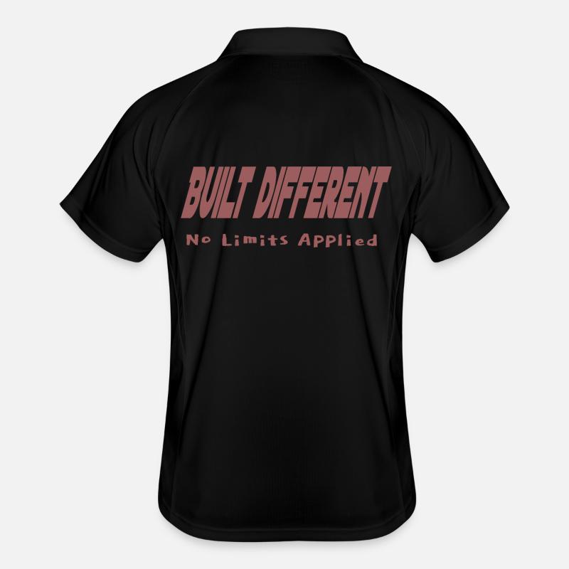 Built Different – No Limits Applied - Men's Polo breathable - black/white