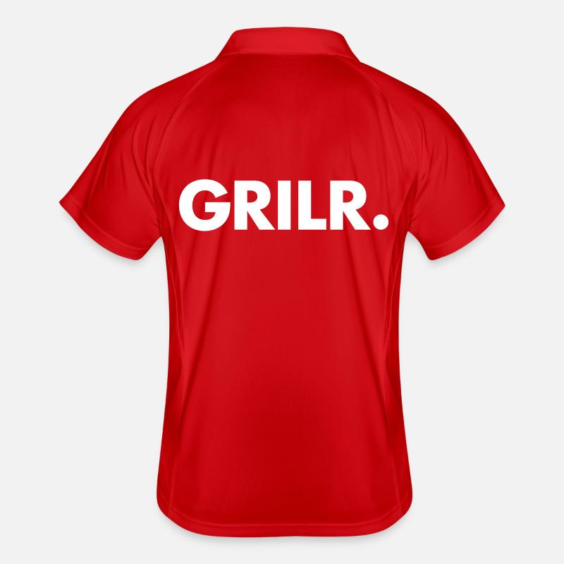 GRILR Griller BBQ Funny Father's Day Gift Barbecue Men's Polo breathable