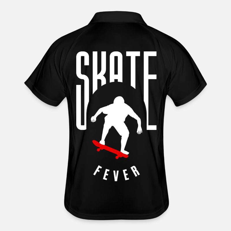 Conception de skateboard et de patineur. Dans la conception Collen - Polo respirant Homme - noir/blanc