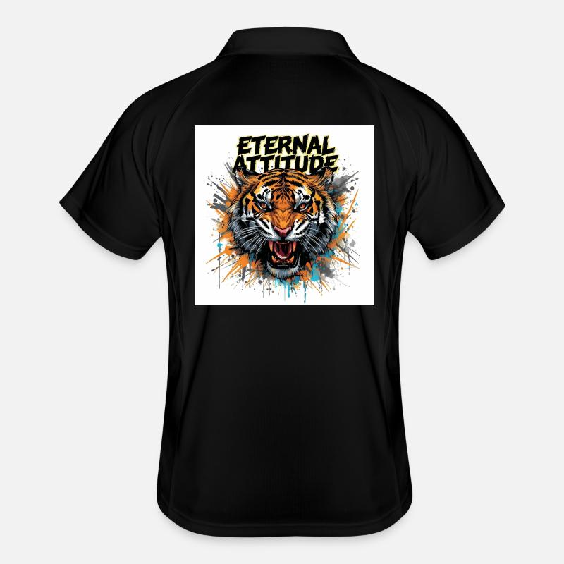 Eternal Tiger Pose Men's Polo breathable