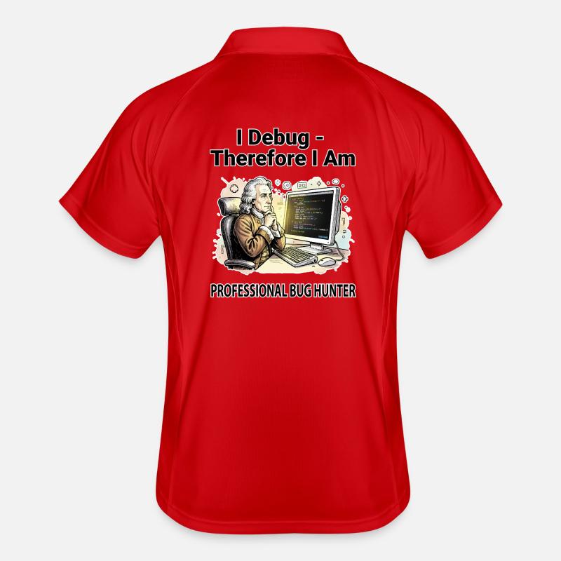 Ich debugge daher bin ich: Pro Bug Hunter – dunkler BG Männer Polo atmungsaktiv