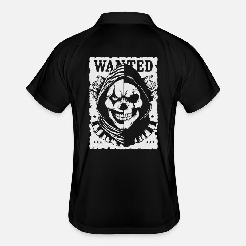 Wanted Skull Pullover Hoodie Poster Polo respirant Homme