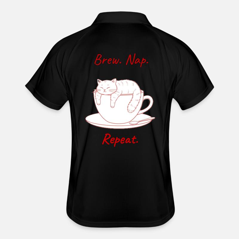 Brew. Nap. Repeat. — Slowly Co. Men's Polo breathable