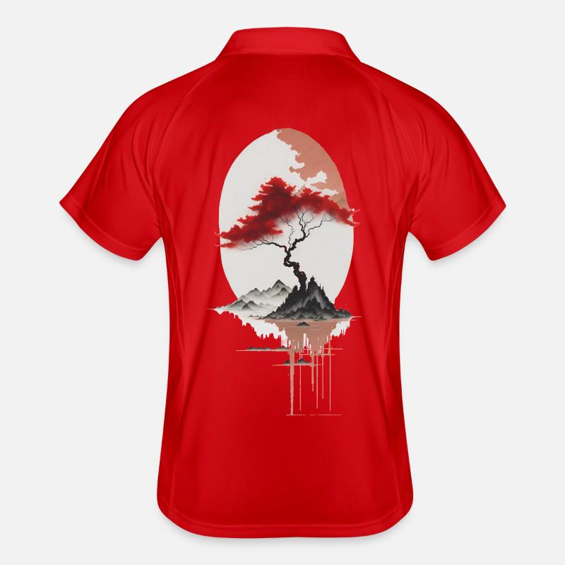 Asian island Men's Polo breathable