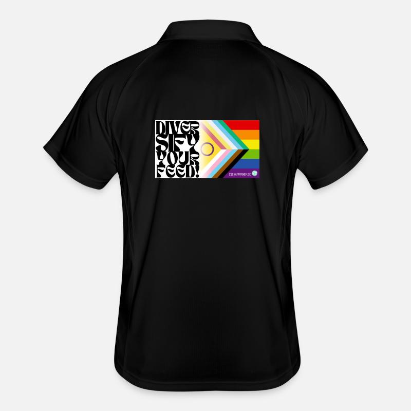 🌈♿ Fierté et handicap – y compris le drapeau Polo respirant Homme