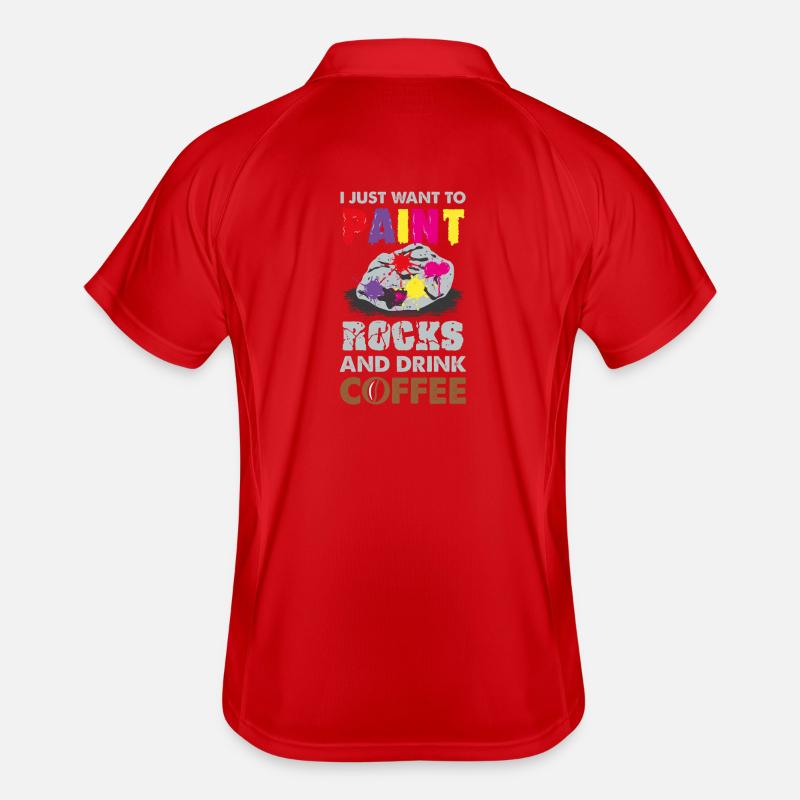 Paint stones art gift Men's Polo breathable