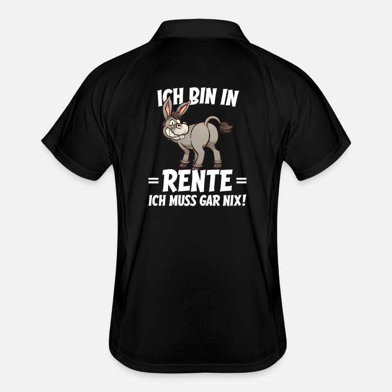 Ich bin in Rente Humor Spruch Männer Polo atmungsaktiv