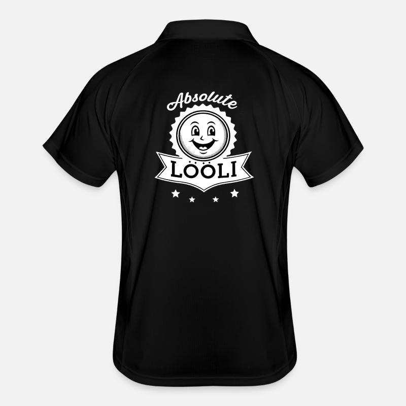 Absolute Lööli - Männer Polo atmungsaktiv - Schwarz/Weiß